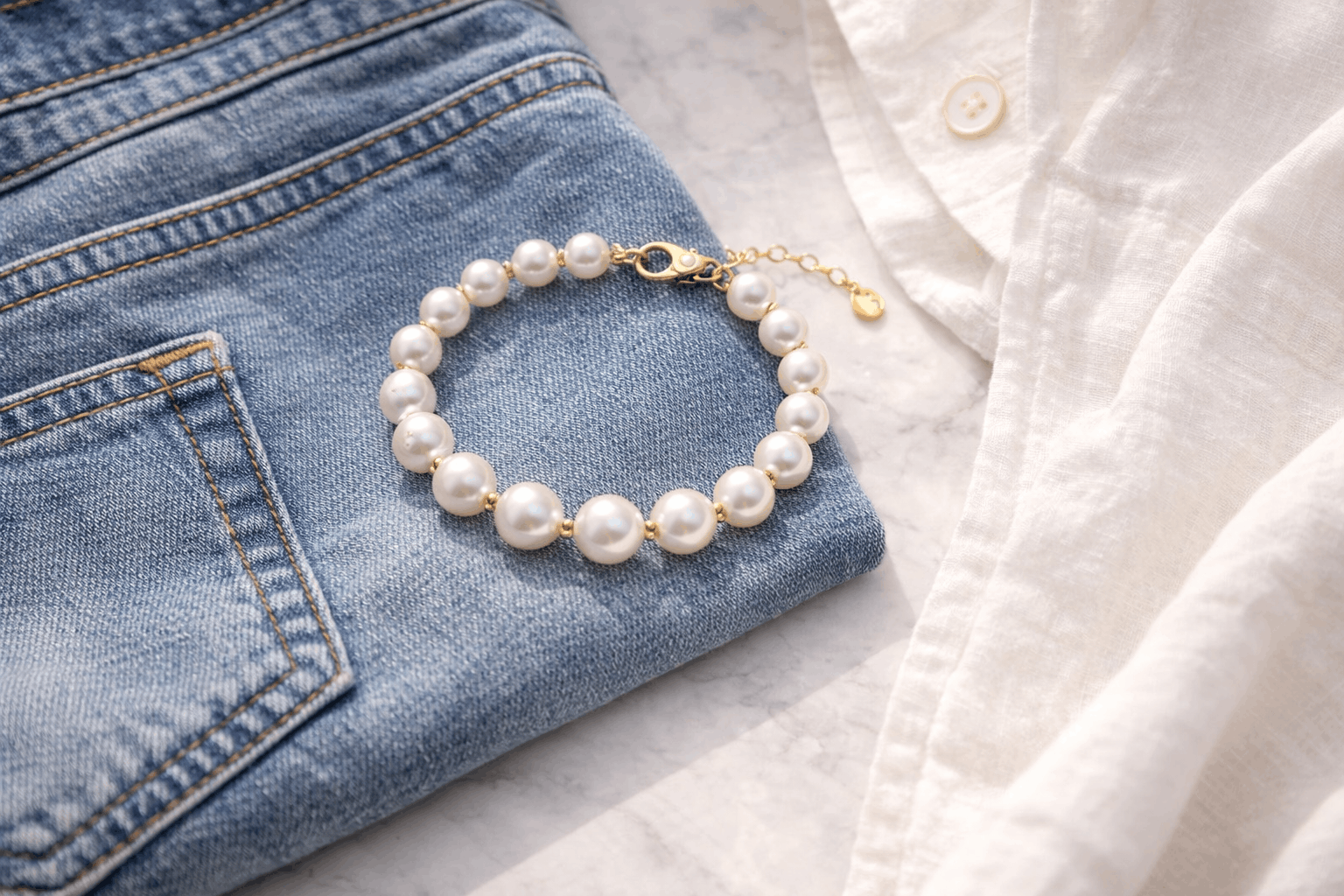 07. Styling Thomas Sabo perlearmringe