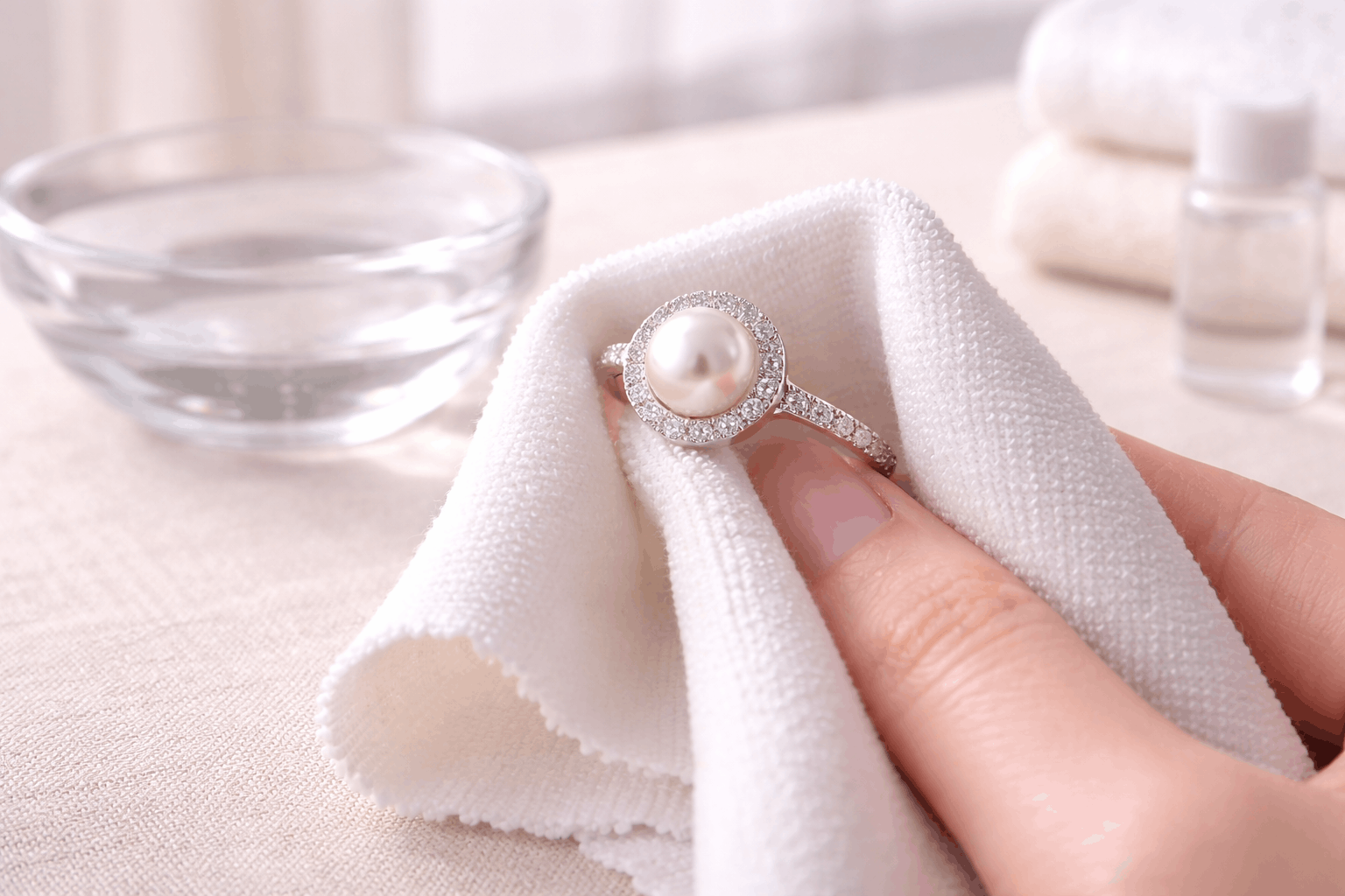 08. Pleje af forlovelsesringe med perle