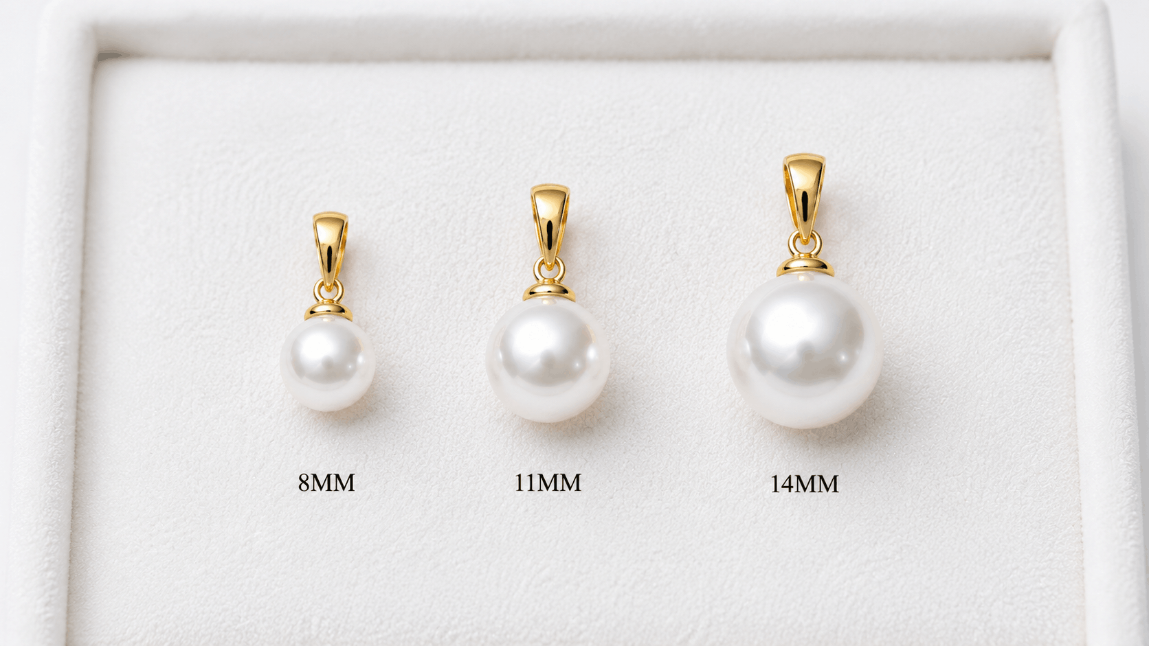 02. Freshwater Cultured Pearl Pendant — Størrelser og hvad de betyder