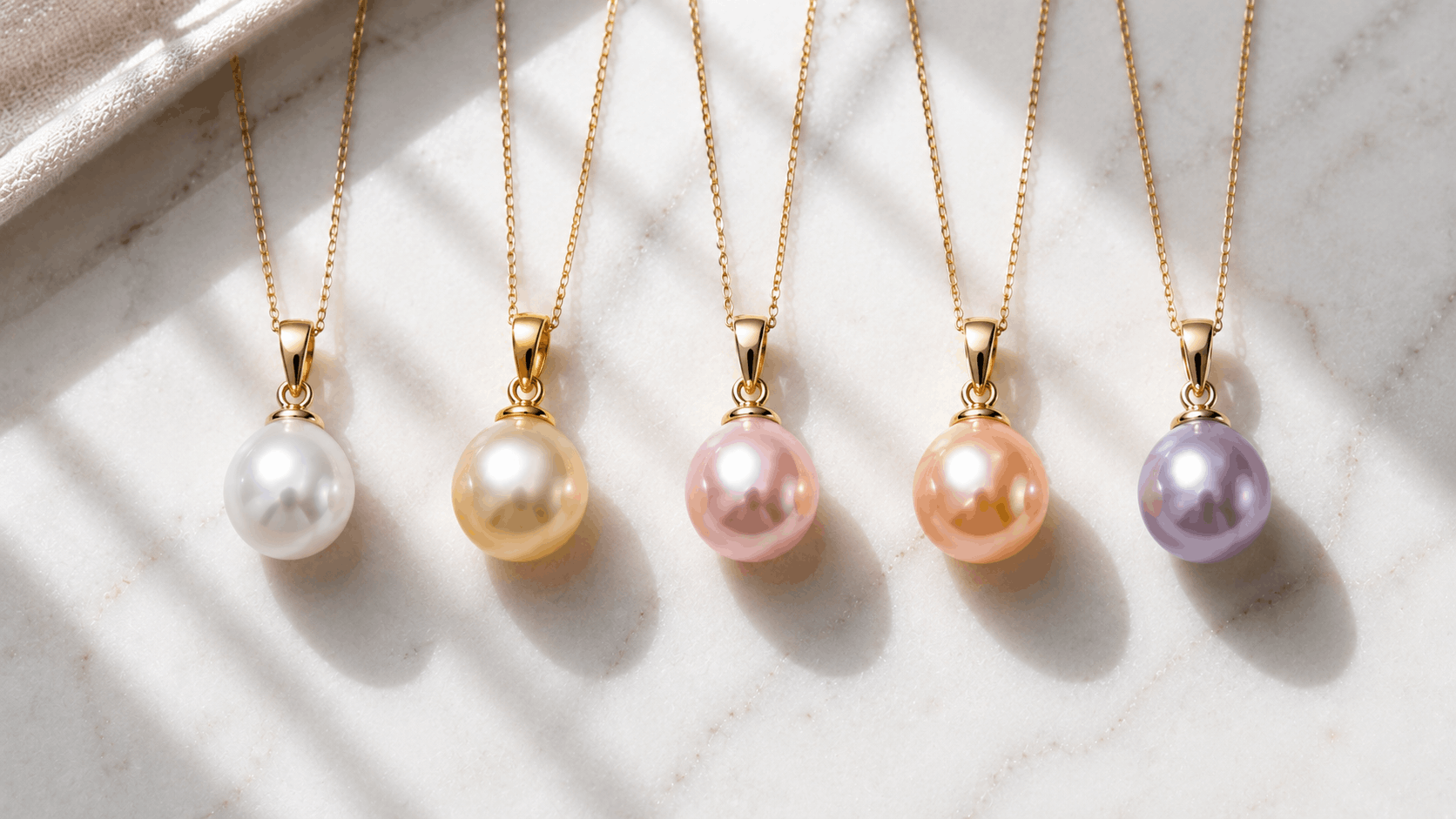 04. Freshwater Pearl Pendant-farver — Tilpasning til hudtone