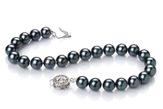 6.5-7mm japansk Akoya Armbånd in Sort