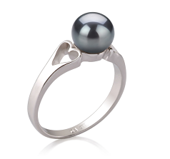 6-7mm Ferskvand Ring in Jessica Farvet sort
