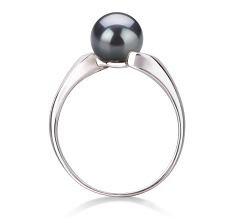 6-7mm Ferskvand Ring in Dana Farvet sort