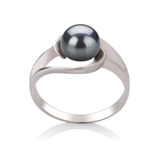 6-7mm Ferskvand Ring in Klare Farvet sort