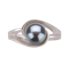 6-7mm Ferskvand Ring in Klare Farvet sort