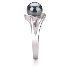 6-7mm Ferskvand Ring in Klare Farvet sort