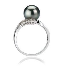 8-9mm Tahitisk Ring in Ømhed Sort