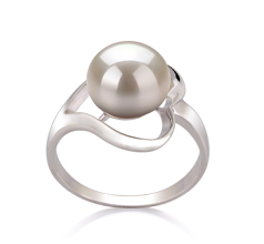 9-10mm Ferskvand Ring in Sadie Hvid
