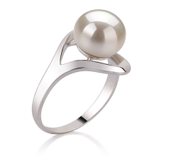 9-10mm Ferskvand Ring in Sadie Hvid