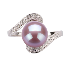 9-10mm Ferskvand Ring in Chantel Lavendel