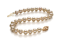 5-5.5mm Ferskvand Armbånd in Hvid