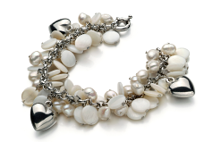 6-7mm Ferskvand Armbånd in Harmoni Hvid