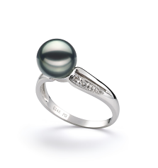 7-8mm japansk Akoya Ring in Bil Sort