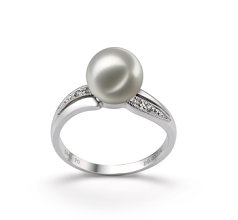 7-8mm japansk Akoya Ring in Caroline Hvid