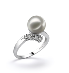 8-9mm japansk Akoya Ring in Ynde. Hvid