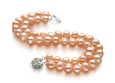 6-7mm Ferskvand Armbånd in Evelina Lyserød