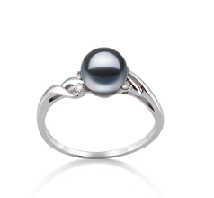 6-7mm Ferskvand Ring in Andrea Farvet sort