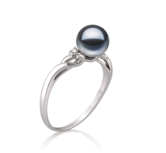 6-7mm Ferskvand Ring in Andrea Farvet sort