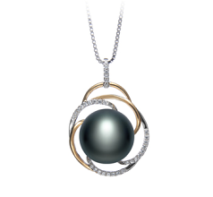 12-13mm Ferskvand Vedhæng in Zina Sort