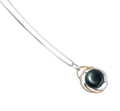 12-13mm Ferskvand Vedhæng in Zina Sort