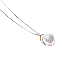 12-13mm Ferskvand Vedhæng in Judith Hvid