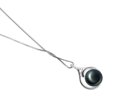 10-11mm Ferskvand Vedhæng in Daiya Sort