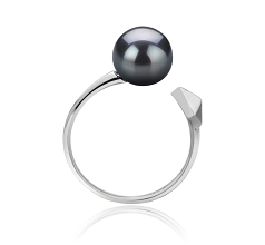 7-8mm Ferskvand Ring in Alma Farvet sort