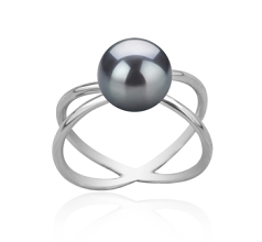 8-9mm Ferskvand Ring in Esty Farvet sort