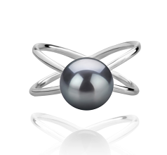 8-9mm Ferskvand Ring in Esty Farvet sort