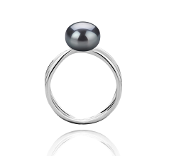 8-9mm Ferskvand Ring in Esty Farvet sort