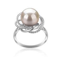 9-10mm Ferskvand Ring in Bobbie Hvid