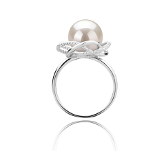 9-10mm Ferskvand Ring in Bobbie Hvid