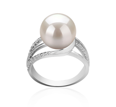 10-11mm Ferskvand Ring in Layana Hvid