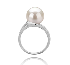 10-11mm Ferskvand Ring in Layana Hvid