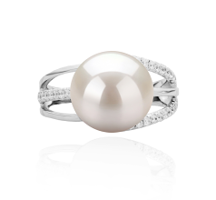 10-11mm Ferskvand Ring in Layana Hvid