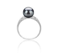 8-9mm Ferskvand Ring in Eunice Farvet sort