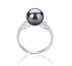 8-9mm Ferskvand Ring in Eunice Farvet sort