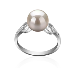 8-9mm Ferskvand Ring in Eunice Hvid