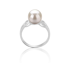 8-9mm Ferskvand Ring in Eunice Hvid