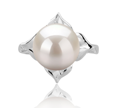 10-11mm Ferskvand Ring in Billy Hvid