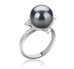 10-11mm Tahitisk Ring in Billy Sort