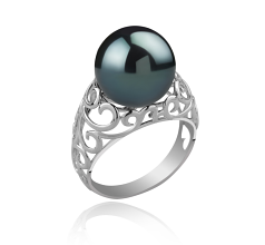 12-13mm Tahitisk Ring in Alva Sort