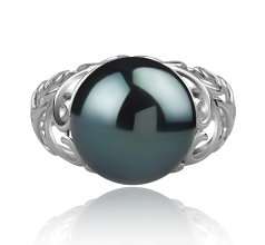 12-13mm Tahitisk Ring in Alva Sort