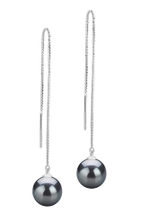 8-9mm Ferskvand Ørering sæt in Dottie Sort