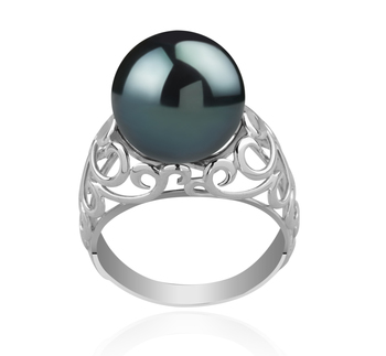 12-13mm Tahitisk Ring in Alva Sort