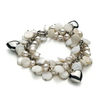 6-7mm Ferskvand Armbånd in Harmoni Hvid