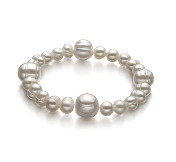 6-11mm Ferskvand Armbånd in Irina Hvid 6-11mm Ferskvand Armbånd in Irina Hvid