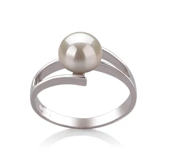 7-8mm Ferskvand Ring in Jenna Hvid 7-8mm Ferskvand Ring in Jenna Hvid