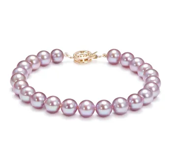 7-8mm Ferskvand Armbånd in Lavendel