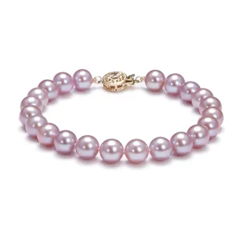7.5-8mm Ferskvand Armbånd in Lavendel 7.5-8mm Ferskvand Armbånd in Lavendel
